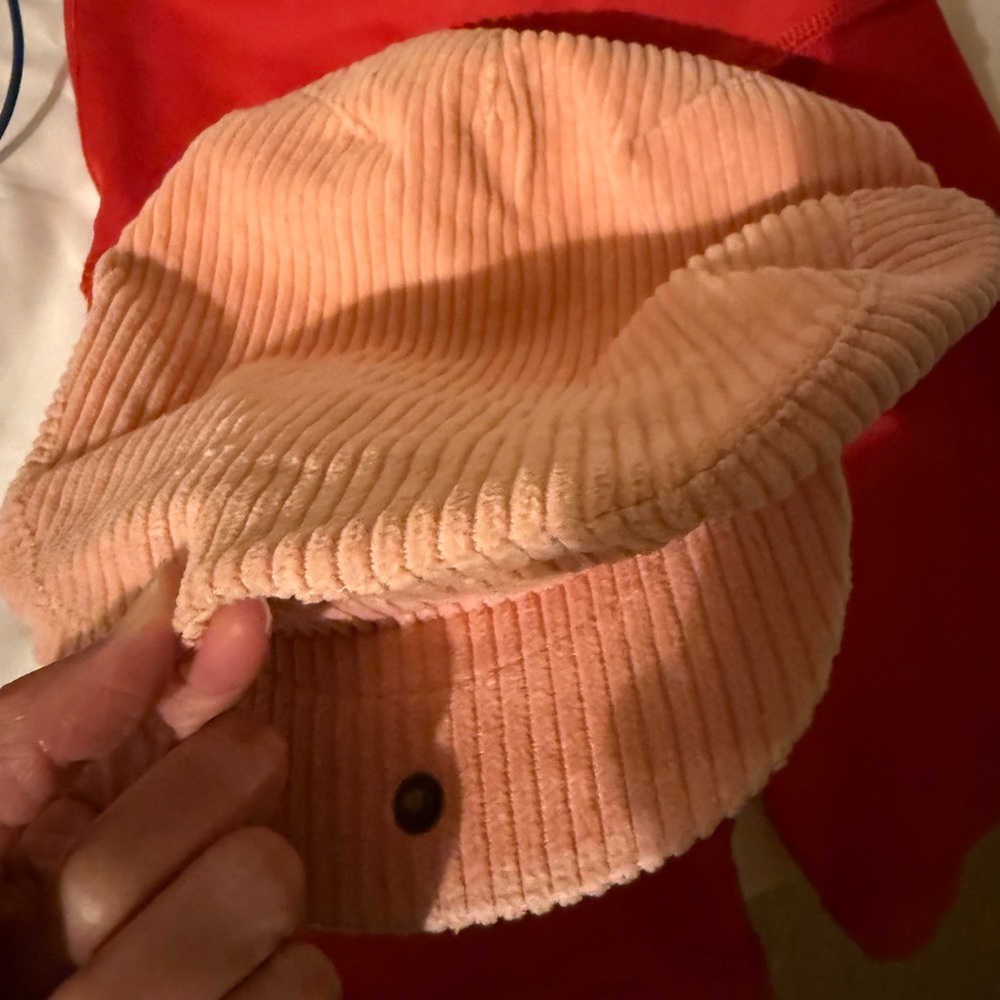 Corduroy Pink Bucket Hat
